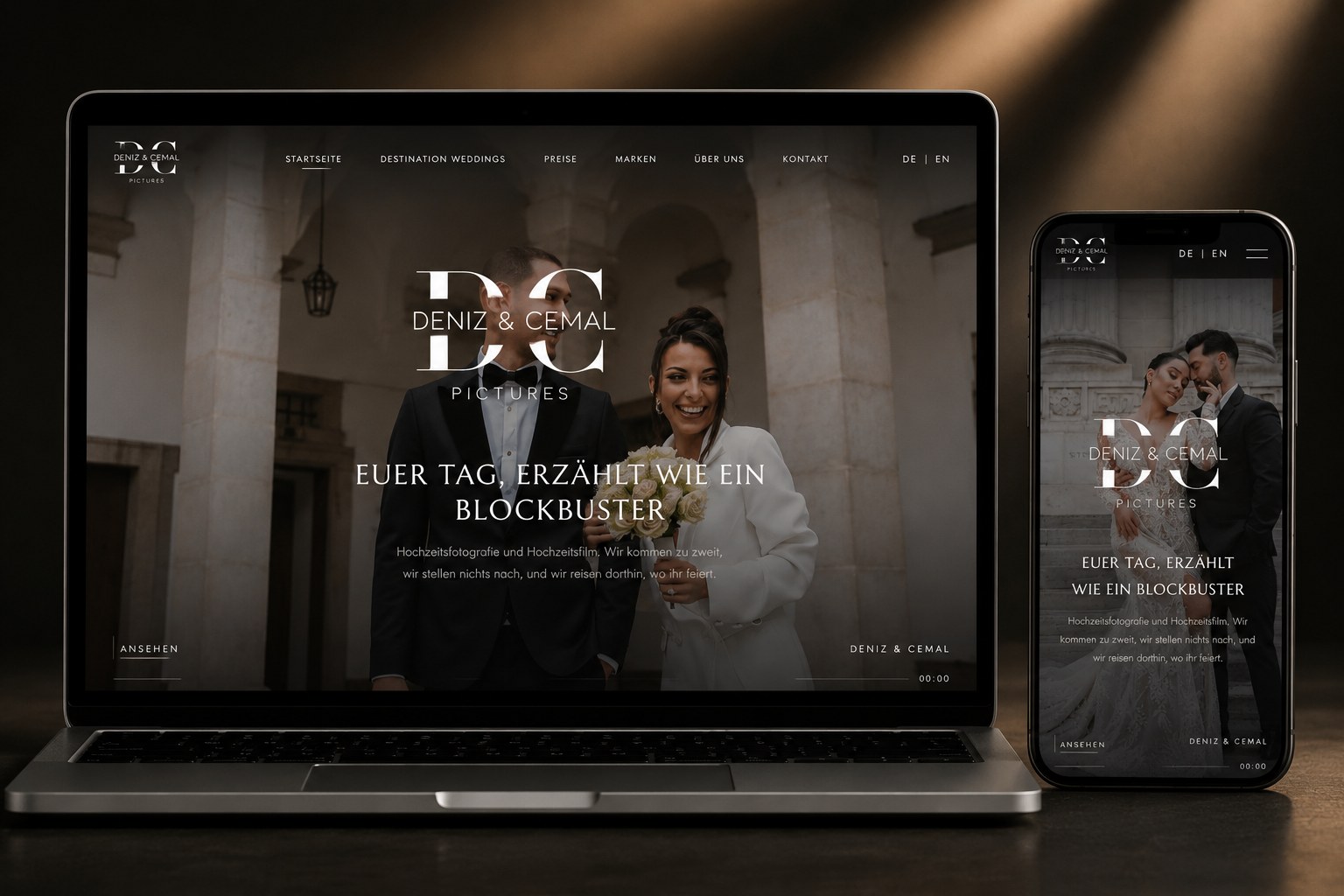 DC Pictures Website – Desktop & Mobile Ansicht